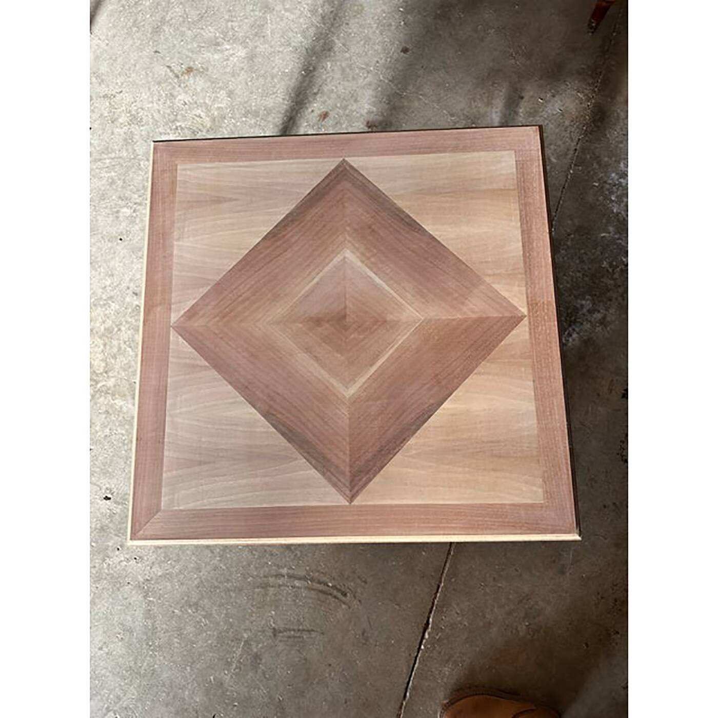 Italian Contemporary Square Natural Walnut Coffee-Table