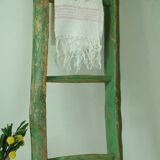 Old wooden farm scale - green color