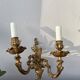 Wall lamp in gilded bronze style Louis XV rocaille with 2 branches