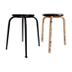 Duo de tabourets métal et assise formica