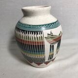 Old glazed ceramic vase