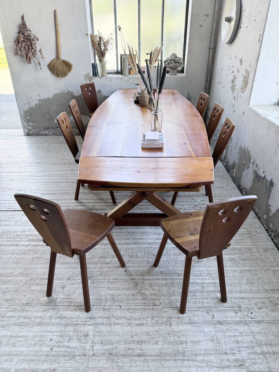 Mountain furniture set with table and 8 chairs Malmvall.