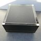 Designer coffee table in black lacquered wood and vintage brass