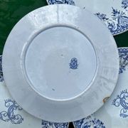 6 assiettes Gien série monogramme « 2nd choix »