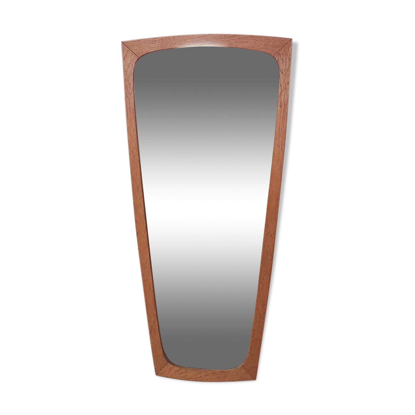Scandinavian Modern teak mirror Denmark 1960’s 77x37cm