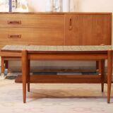Teak coffee table, reversible top 1960