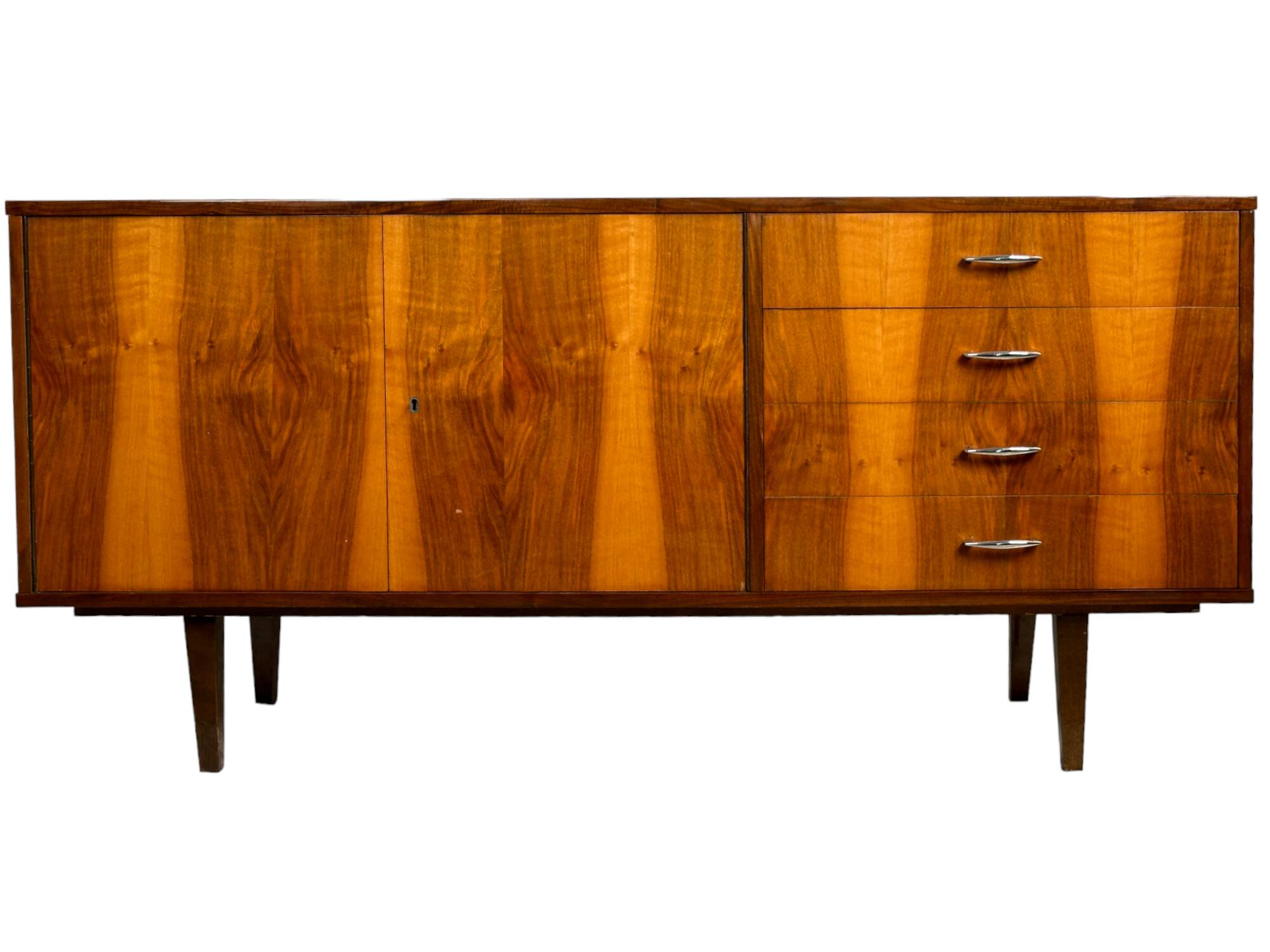 Polish Walnut Veneer Sideboard, 1960s