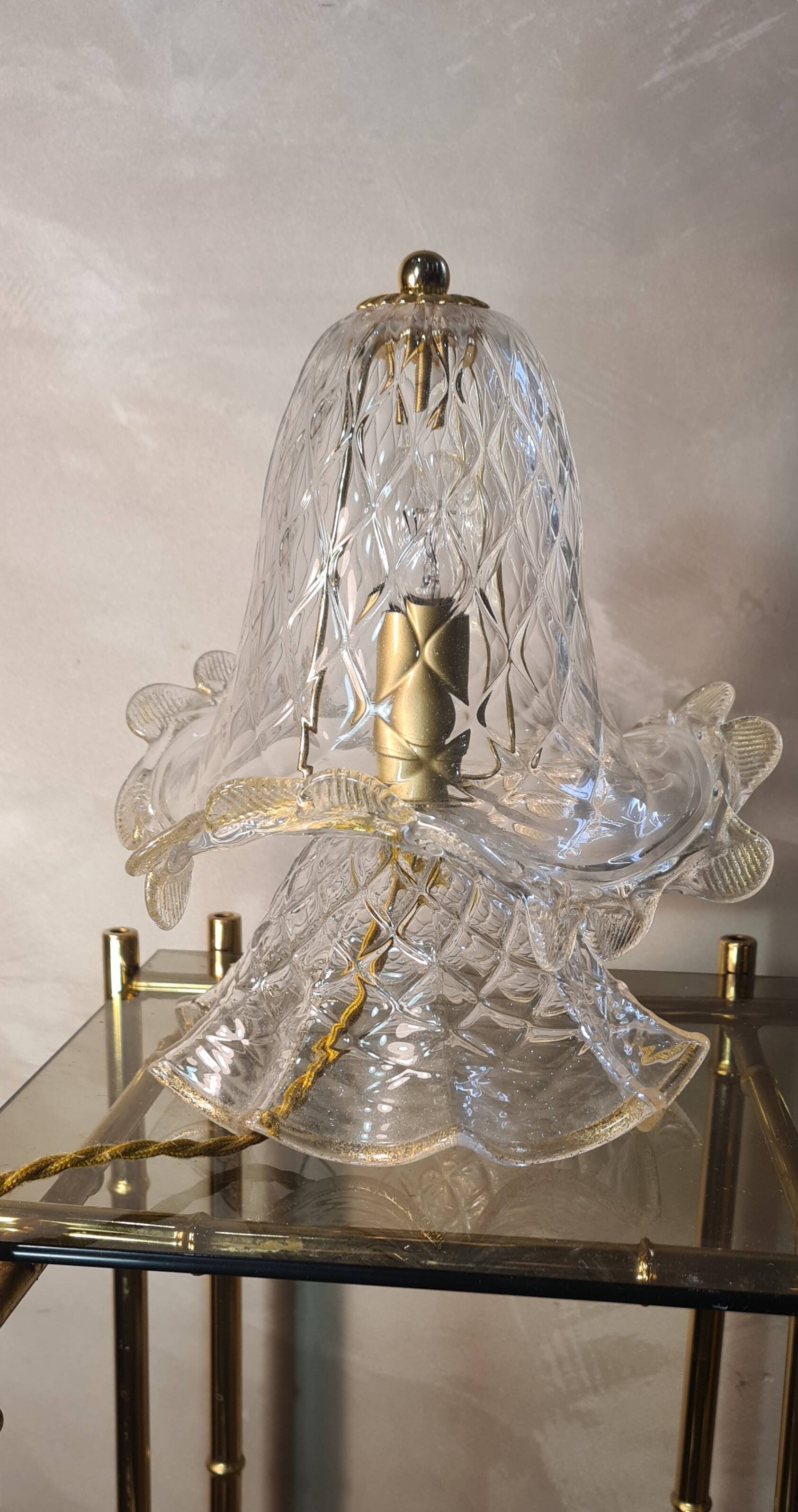 Venice lamp model lace murano glass 1960 to 70,,,,,,24x17