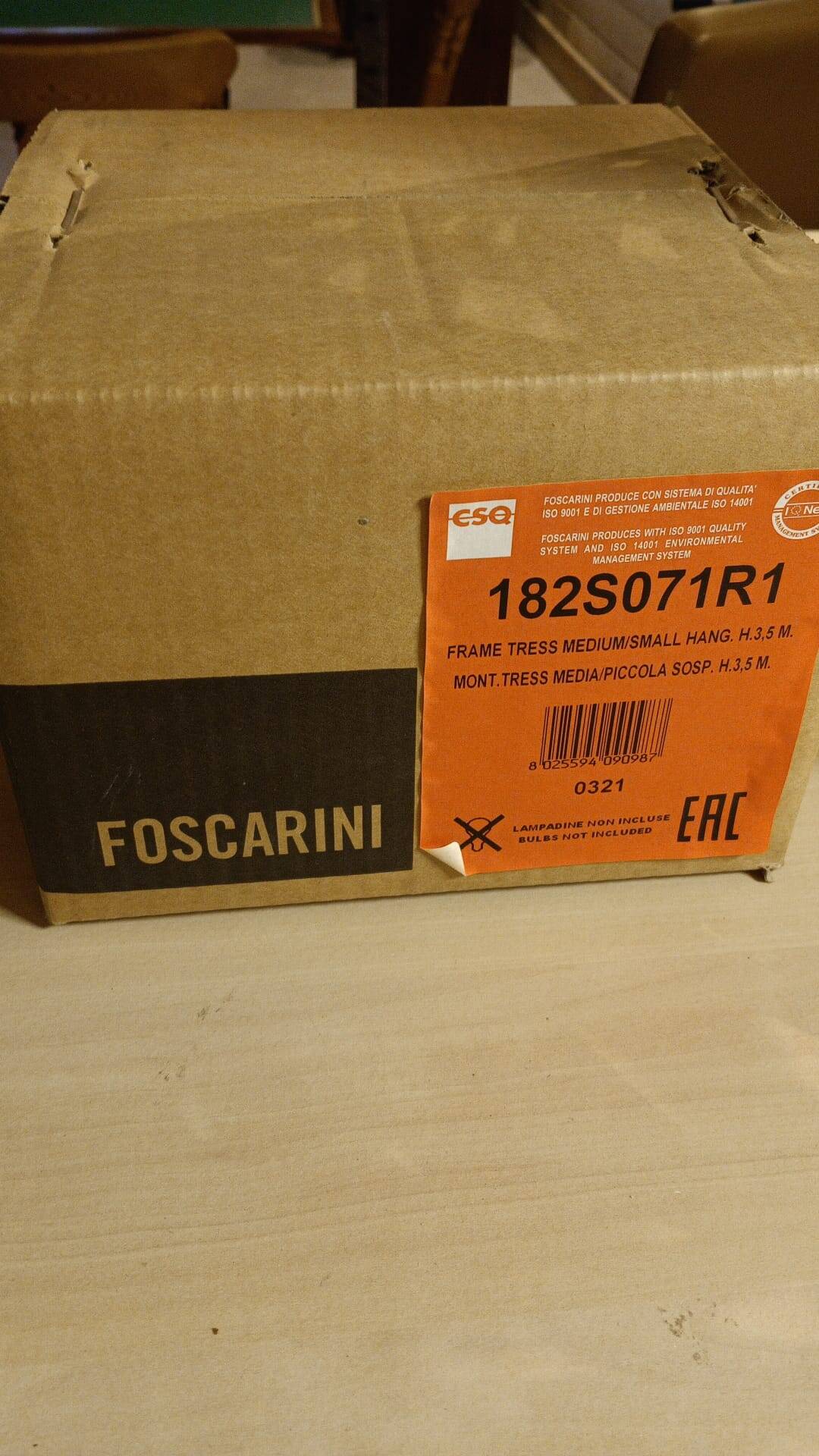 Foscarini white Tress Media suspension light – Marc Sadler – with original box.