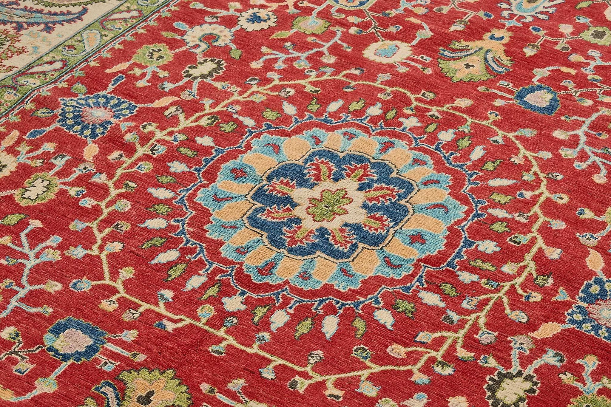 Turkish Handknotted Wool Oushak Rug 255 cm x 340 cm