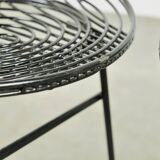 Ensemble de deux tabourets en fil métallique KM05 conçus par Cees Braakman pour Pastoe, 1950