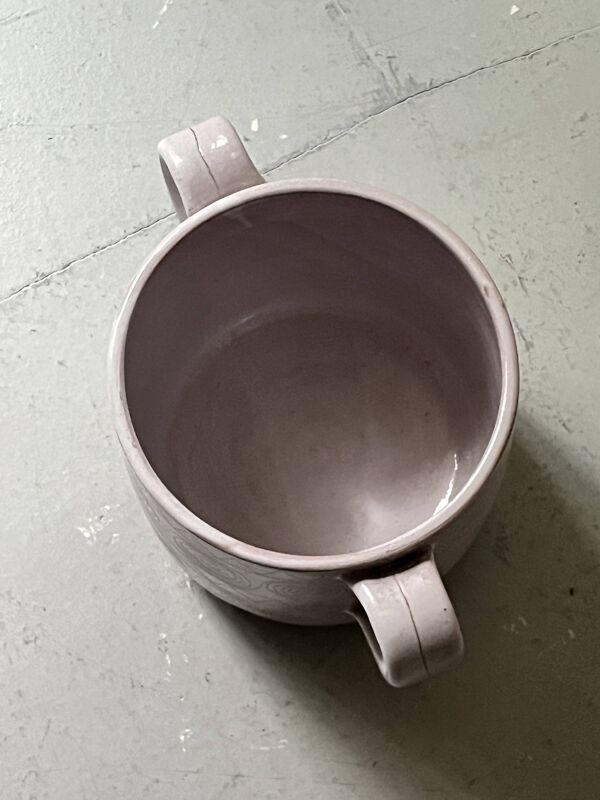 grand vase / cache pot en céramique émaillée signée Robert Picault, vallauris 1950