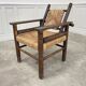 Fauteuil paillé 1950 dlg Dudouyt