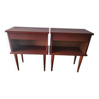 Lot de 2 tables de chevet vintage