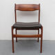 Set of 4 dining chairs 1960s teak/leather, Erik Buch