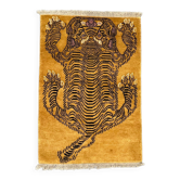 Tapis tibétain léopard/tigre 210x140 cm oriental, chinois, népalais, tribal