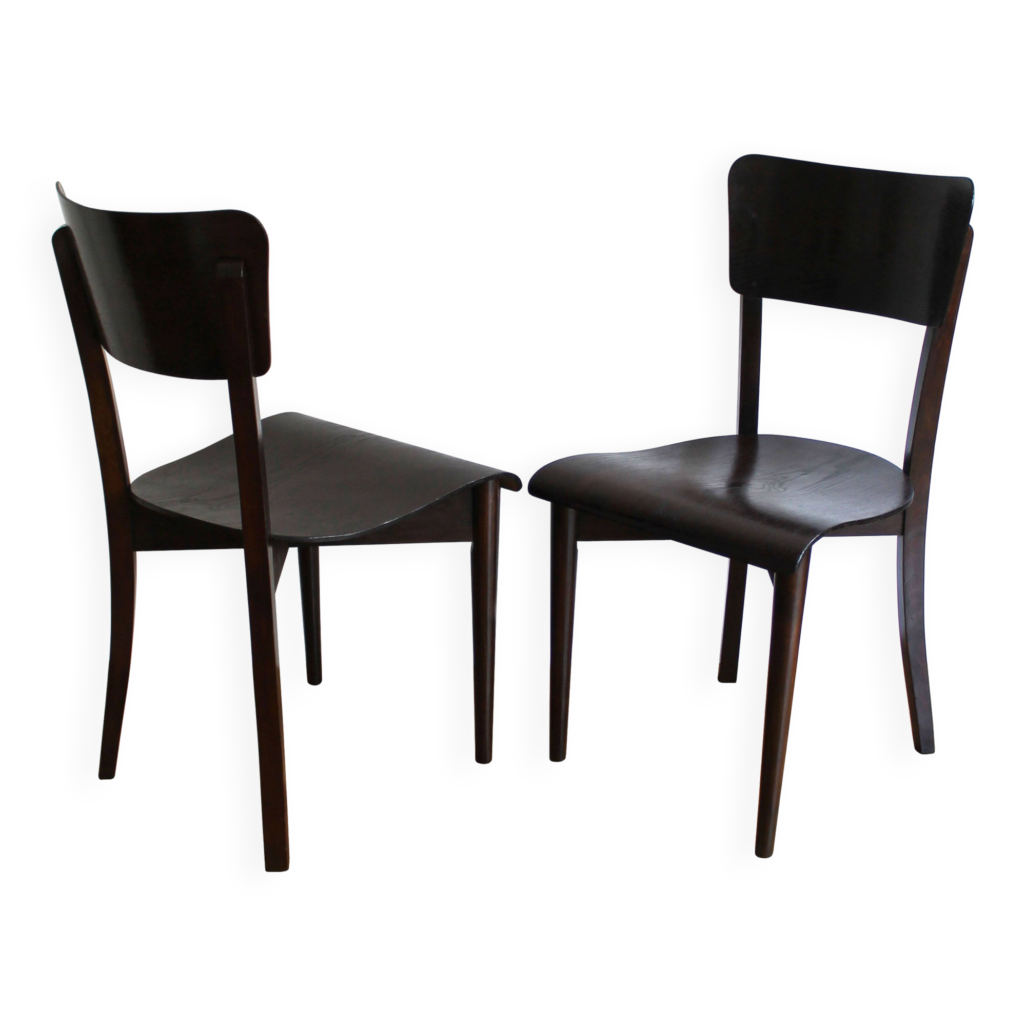 Chaises H-353 par Jindřich Halabala pour UP Brno, années 1930.