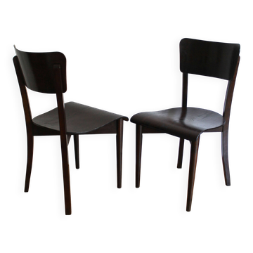 Exceptional Pair of H-353 Chairs by Jindřich Halabala for UP Brno, 1930s