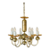 Vintage lustre Kamenický Šenov in amber glass and gold metal – Czechoslovakia