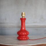 Glazed terracotta lamp, vintage lamp, table lamp, bedside lamp,