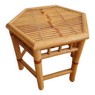Vintage bamboo side table