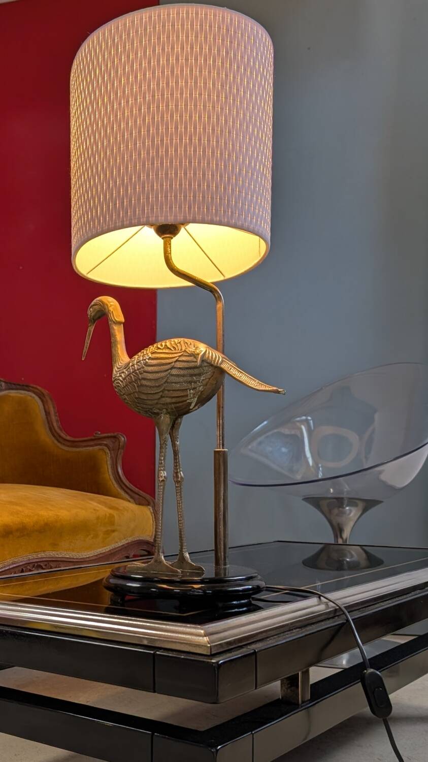 Stilt lamp - Maison Charles - brass and lacquer