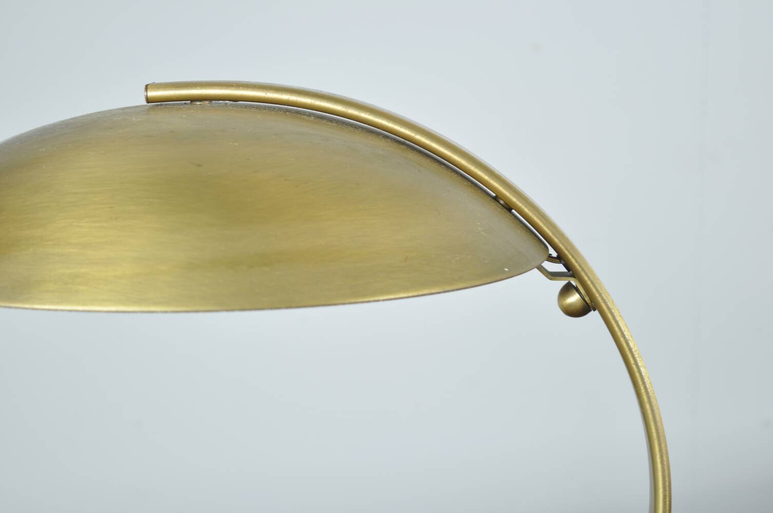 Mid century art deco / bauhaus brass table lamp by egon hillebrand 60s