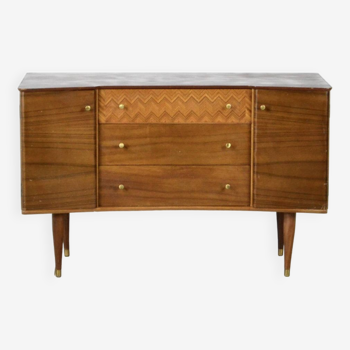 Vintage Midcentury Uniflex Walnut And Teak Sideboard / Dressing Table. Delivery. Modern / Retro / Da