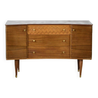 Vintage Midcentury Uniflex Walnut And Teak Sideboard / Dressing Table. Delivery. Modern / Retro / Da