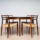 Niels Otto Møller Model 15 Dining Table with Six Model 78 Chairs, J.L. Møll