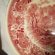 Villleroy & Boch Burgenland grand plat de service/gâteau rouge