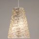 J.T. Kalmar Mid-Century Textured Glass & Brass Pendant Lamp, Austria, 1950s
