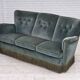 1960s, 3-seater Danish sofa, green furniture velour.