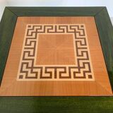 Unique Italian Green Aniline and Maple Coffee Table