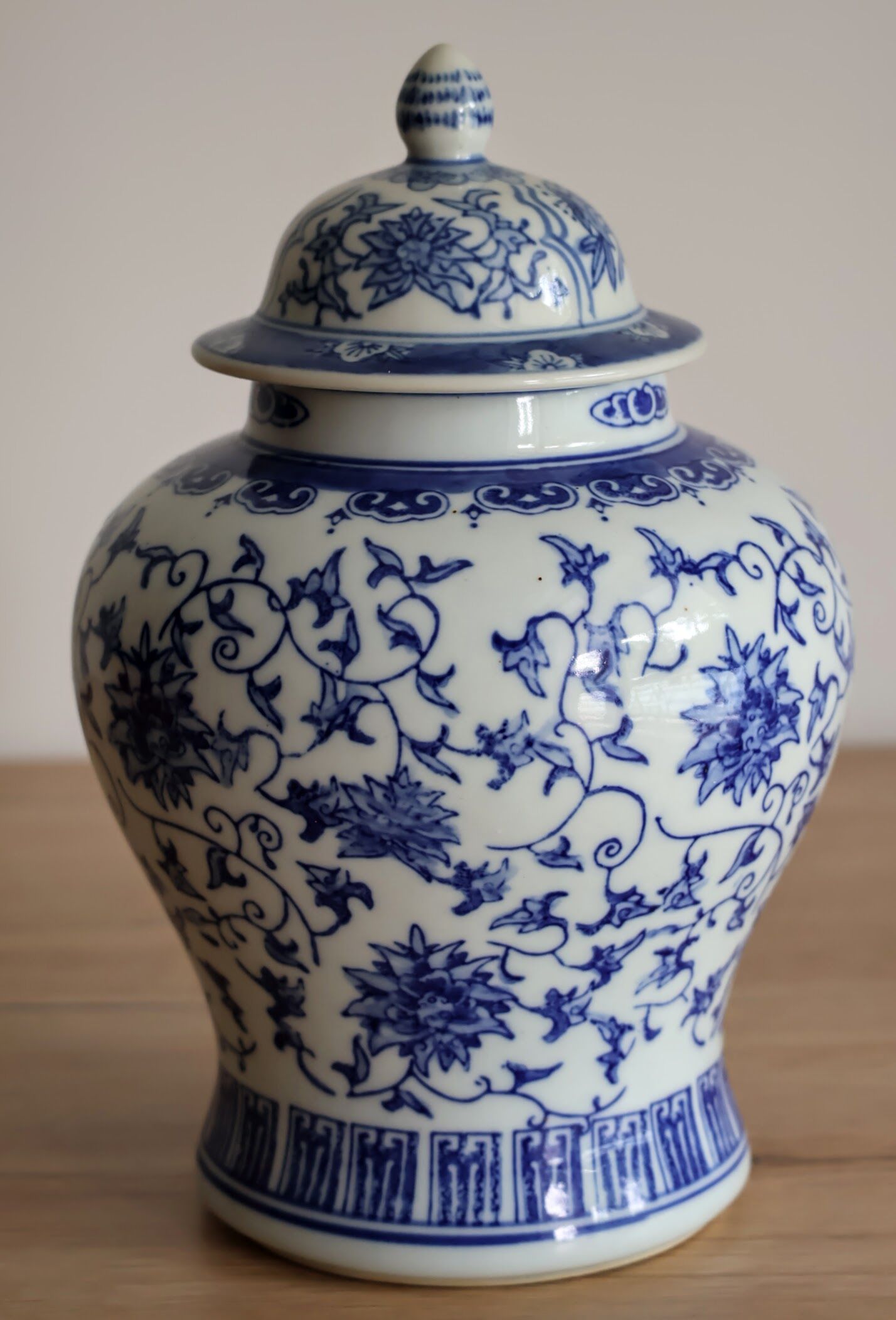 Grand pot à gingembre en porcelaine chinoise