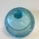 Cloche à fromage à dessert - verre moulé bleu - art déco . vintage