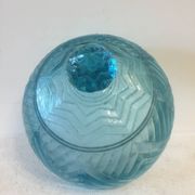 Dessert cheese bell - blue molded glass - art deco. vintage