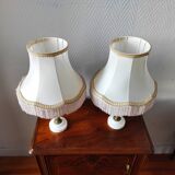 Pair of vintage alabaster lamps