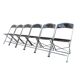 6 folding chairs in smoked Plexiglas and chrome metal, Chaisor 1970