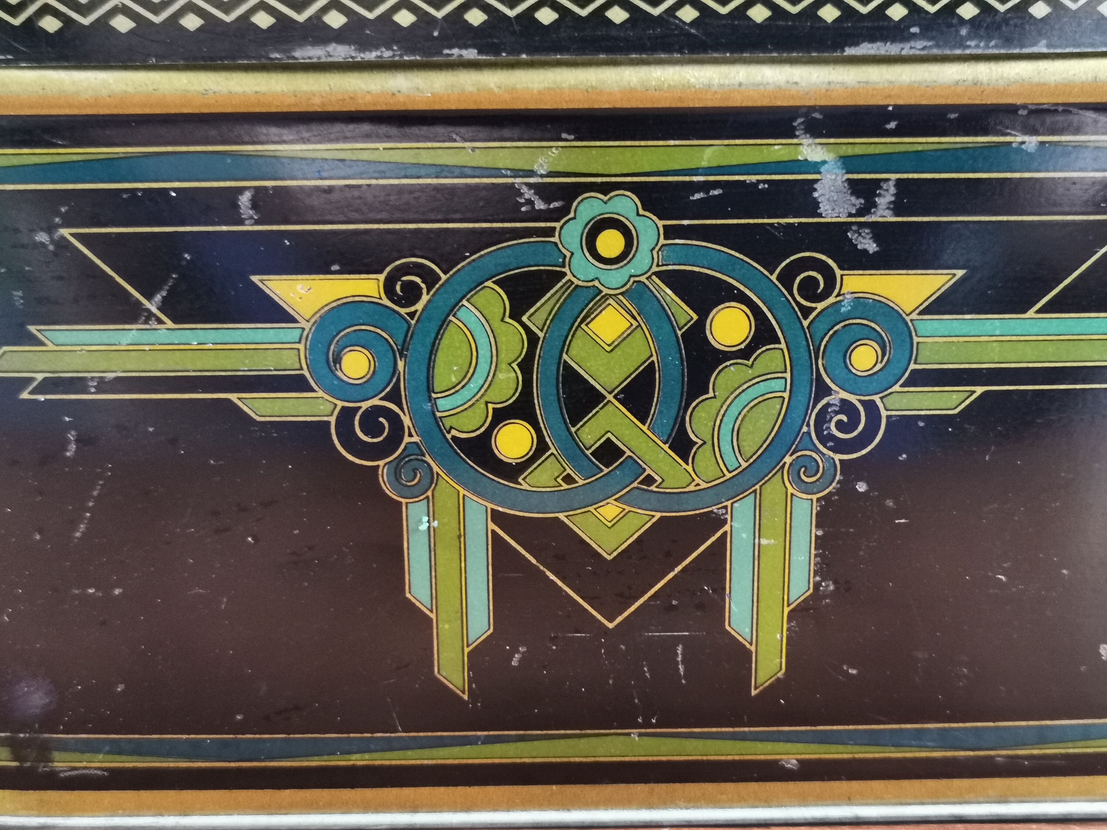 Art Deco old metal box