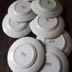 Lot 8 flat plates Terre de Fert vert Fleurs Argenton Saint Amand