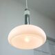 Lampe à Suspension Mid-Century en Chrome et Opaline, Danemark, 1960s
