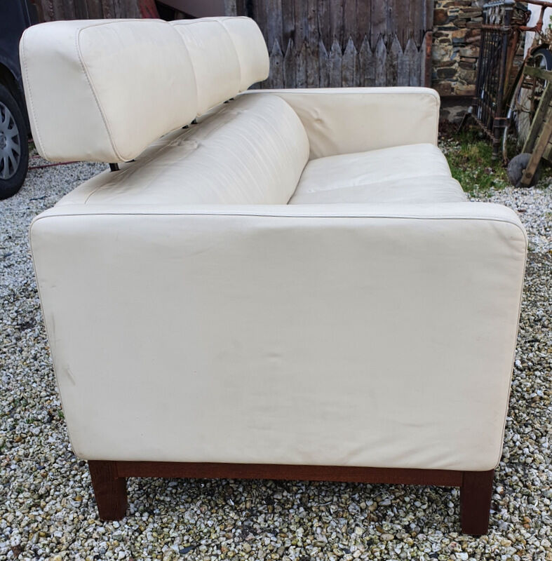 Canape ekornes scandinavian design white leather