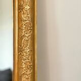 Old Louis Philippe golden mirror with pediment