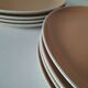 Set of 8 Villeroy & Boch Saar pattern plates, powder pink, 1950s