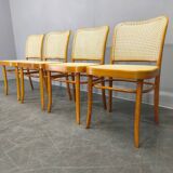 Set of 4 Bentwood Chairs No. 811 after Hoffmann, 1990s