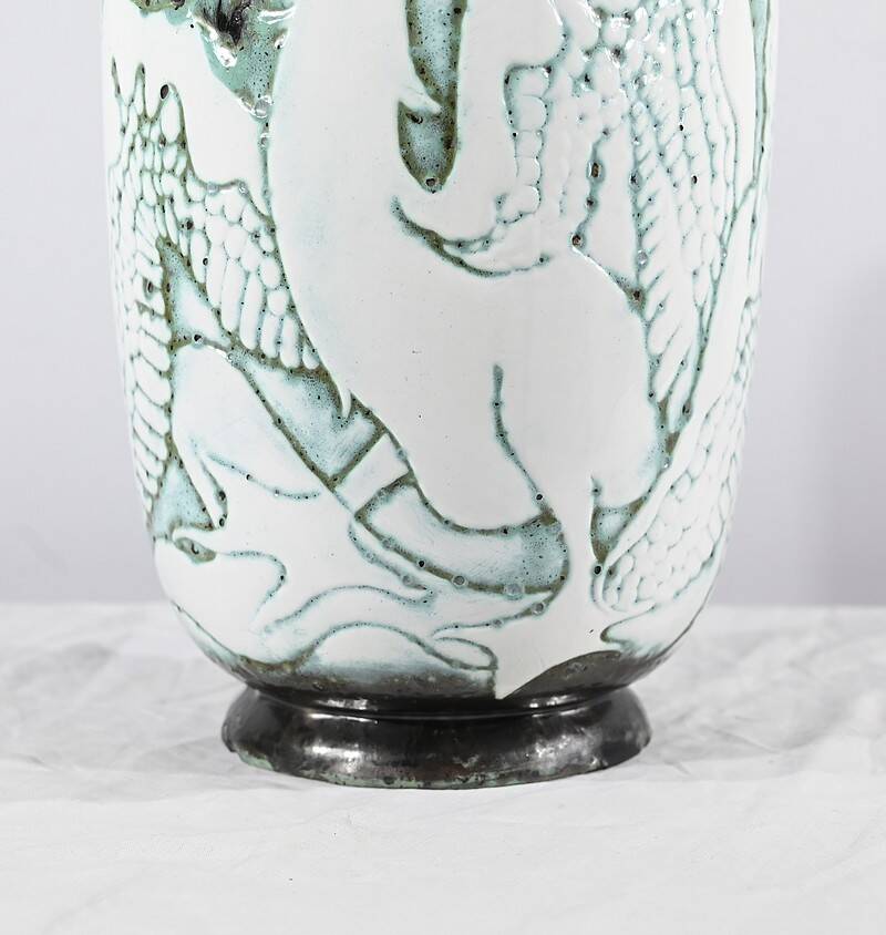 “Les Pélicans” vase, signed L. Alaurant – 1950