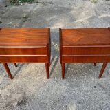 Vintage Danish teak bedside tables, 1964, set of 2