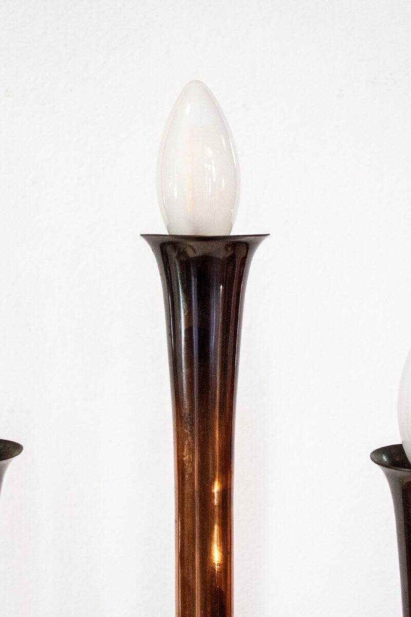 Art Deco lamp in glass and marble, Italy, 1930s
