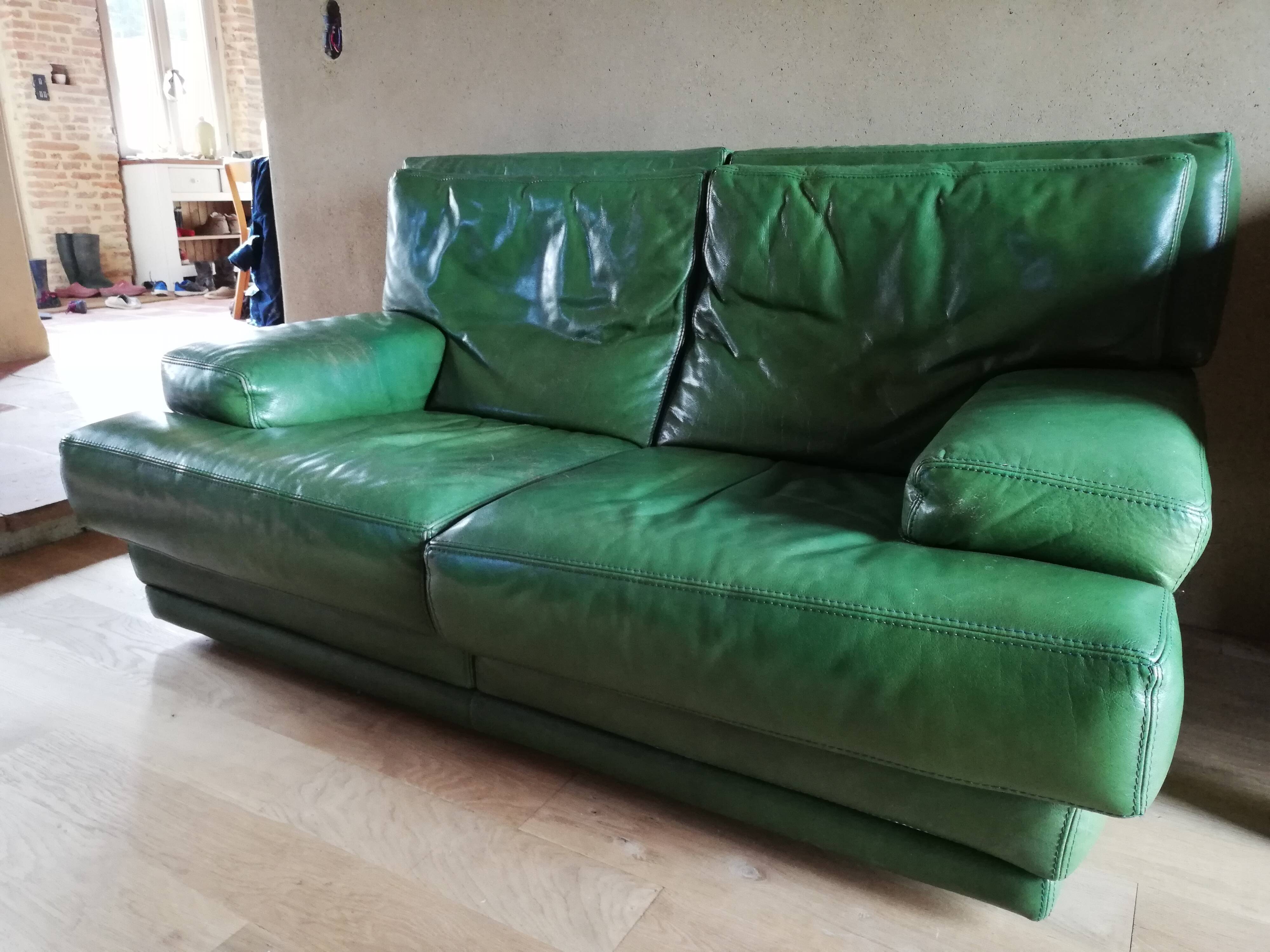 Buffalo leather sofa Roche Bobois